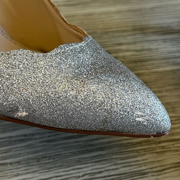 Betsey Johnson Silver Glitter Heels - Picture 2 of 9